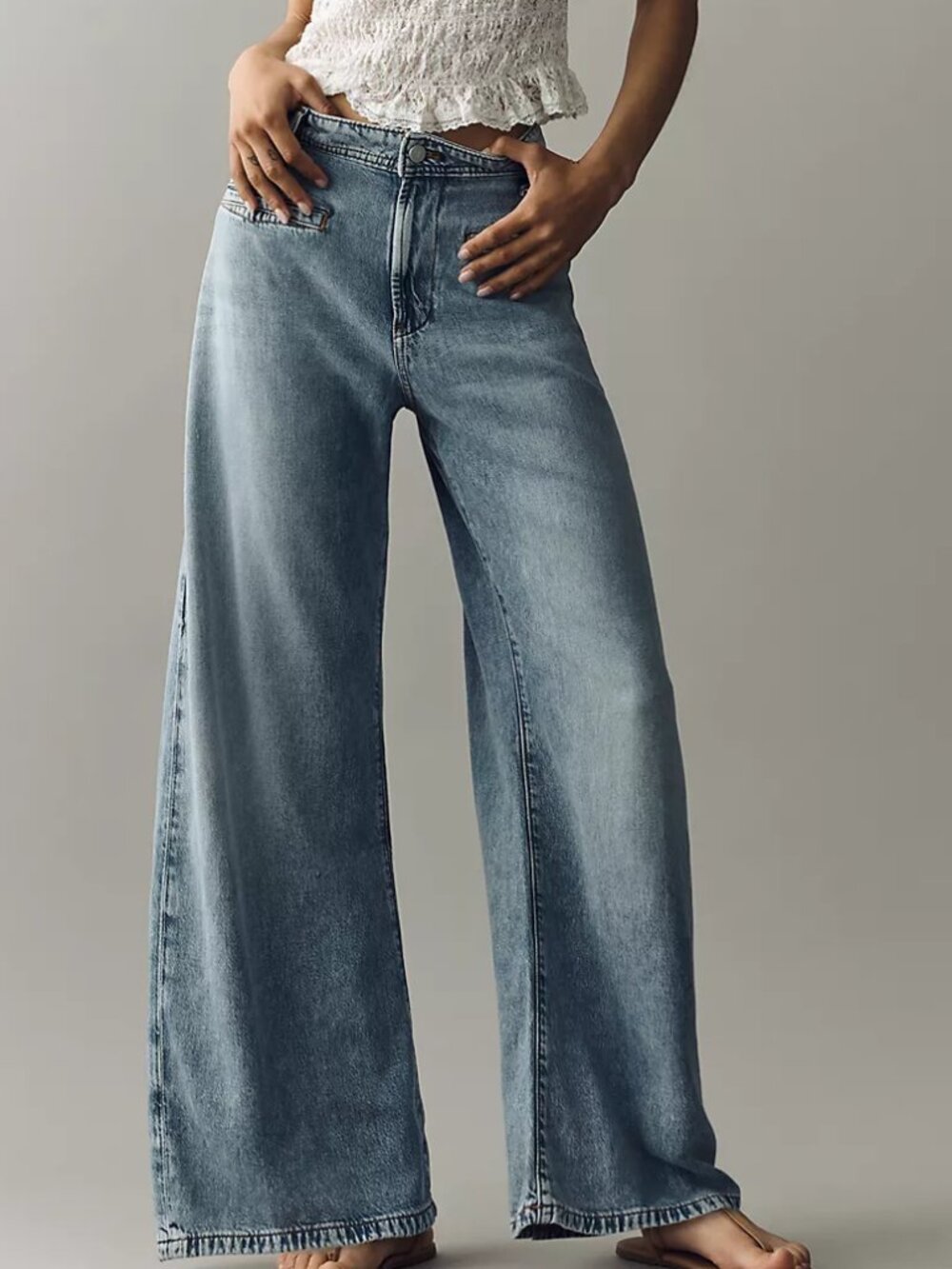 Anthropologie - Pilcro Mid-Rise Wide Leg Jeans - Picture 4 of 7